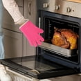 thumbnail image 2 of Unique Bargains 1 Pc Heatproof Oven Mitts for Kitchen Rose Red, 2 of 5
