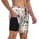 thumbnail image 2 of Fotbe Alpaca Flower Traje de Baño para Hombre – Shorts de Natación de Secado Rápido con Forro y Bolsillos-Large, 2 of 6