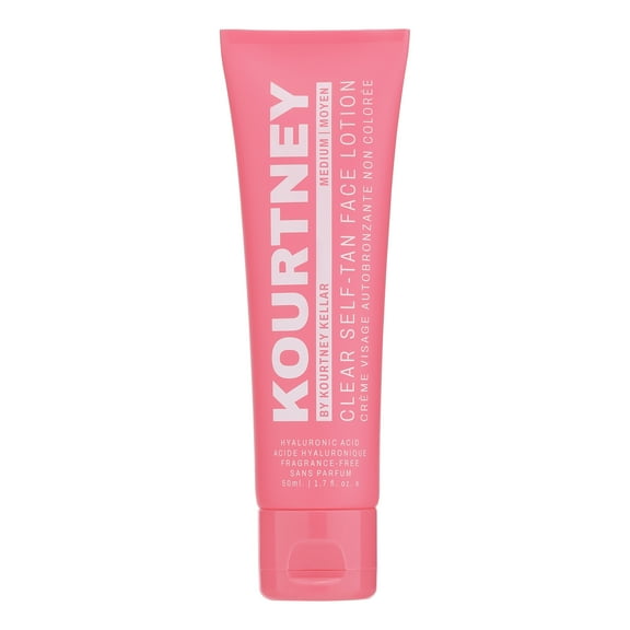 KOURTNEY Self-Tan Face Lotion, Self Tanner, Medium, 2.5 oz