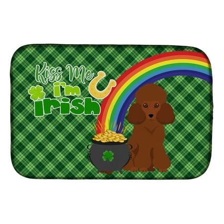 

Toy Red Poodle St. Patrick s Day Dish Drying Mat 14 in x 21 in