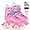 Pink/S- Little Kids (13C-3Y), variant on VEZLOPUSUnisex Adjustable Roller Skates, Pink