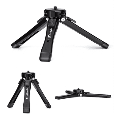 Zeadio Aluminium Alloy Adjustable Tripod, Adjustable Heights Desktop Tripod Stand, Fits for Smooth 4, Osmo Mobile, Ronin-S, Vimble 2, Gimbal Handle Grip Stabilizer and All Cameras