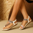 thumbnail image 2 of Womens Sandals Comfortable Coral Sandals Women Sketches Women's Wide Width Womens under 15 Wide Width Women's Buckle Strap for Women with Flowers Beach Shoes Slippers Seaside White 7.5, 2 of 8