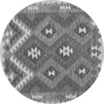 thumbnail image 1 of Ahgly Company Indoor Round Southwestern Gray Country Area Rugs, 6' Round, 1 of 1