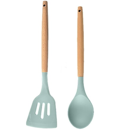 

2 Pcs Non-stick Silicone Cooking Kitchen Utensils Kitchen Gadgets Tools for Nonstick Cookware