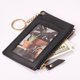 thumbnail image 5 of Cartera para mujer, monedero corto de PU, tarjetero delgado a la moda (negro), 5 of 5