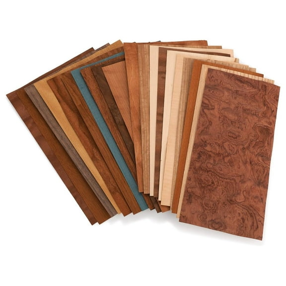 Mixed Variety Domestic & Exotic Veneer Pack, 10 sq ft Pack