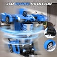 thumbnail image 4 of Remote Control Transforming Car for  Kids with LED Lights,2.4Ghz 1:18  Remote Control Car Transforming Robot,360°Rotation,One-Button Deformation Transform RC Car Toys,Gifts Toys for Boys 3-12, 4 of 6