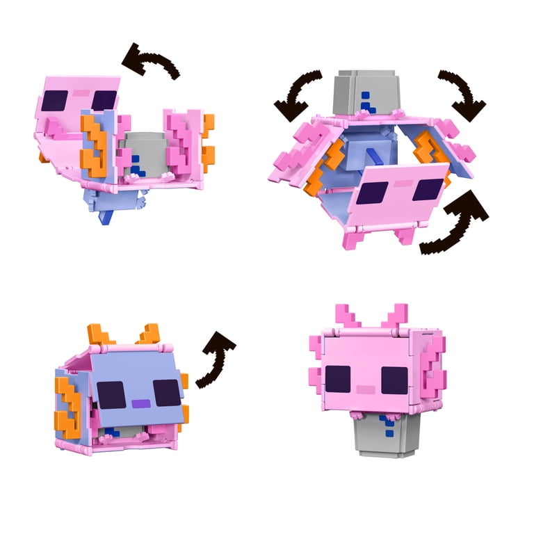 Minecraft Flippin' Figs Alex & Axolotl Figures 2-Pack, 2-in-1