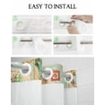 thumbnail image 5 of No Hook Shower Curtain with Snap in Liner, Christmas Vintage Envelope Stamp Green Texture Hotel Shower Curtains for Bathroom, Washable Shower Curtain Liner Set with Mesh Top Window, 60"x72", 5 of 6