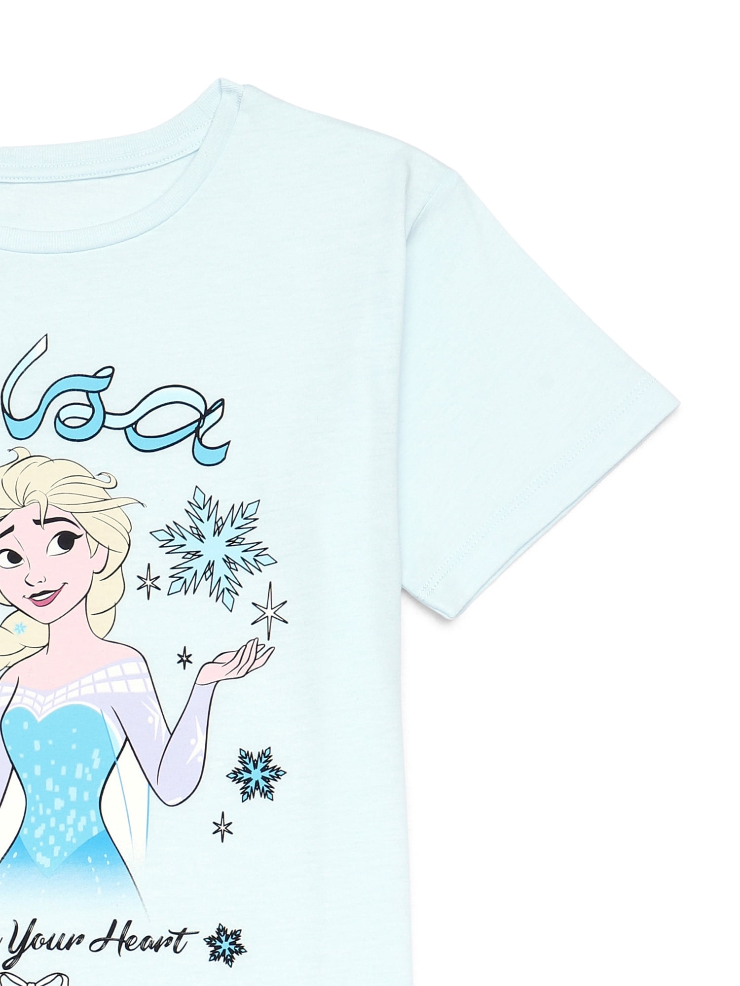 Disney Frozen Elsa Girls Short Sleeve Graphic T-Shirt, Sizes 4-16