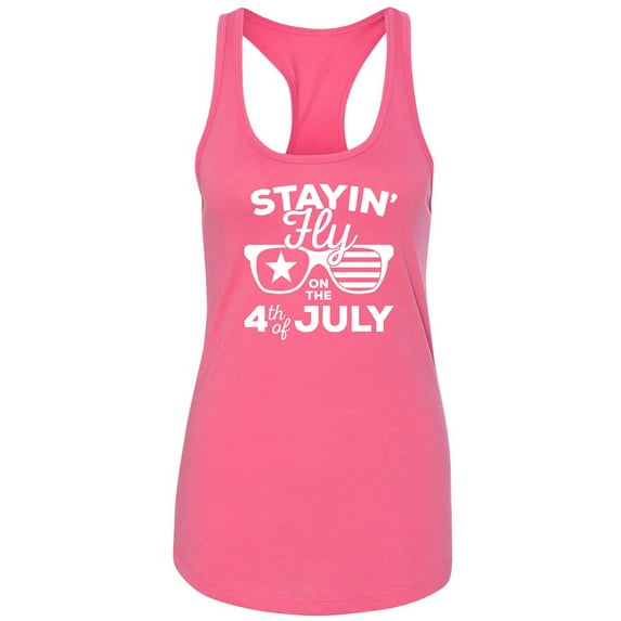 Staying Fly On The 4th Of July Racerback Tank