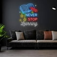 thumbnail image 4 of Glowneon Never Stop Learning Neon Sign, Class Room Quote Wall Decor, 4 of 4