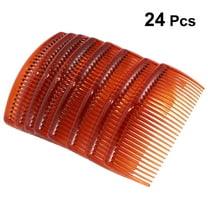 Worgeous Pcs Plastic Side Hair Combs Fashion 27 Teeth Hairdressing Combs for Women and Girls (Coffee)