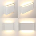 thumbnail image 2 of Lámpara de pared LED simple moderna lámpara de pared impermeable mesita de noche creativa arriba y abajo lámpara de aluminio luminosa, 2 of 4
