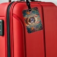 thumbnail image 5 of French Bulldog Frenchie Dog French Bohemian Art Faux Leather Travel Luggage Tag, 5 of 7