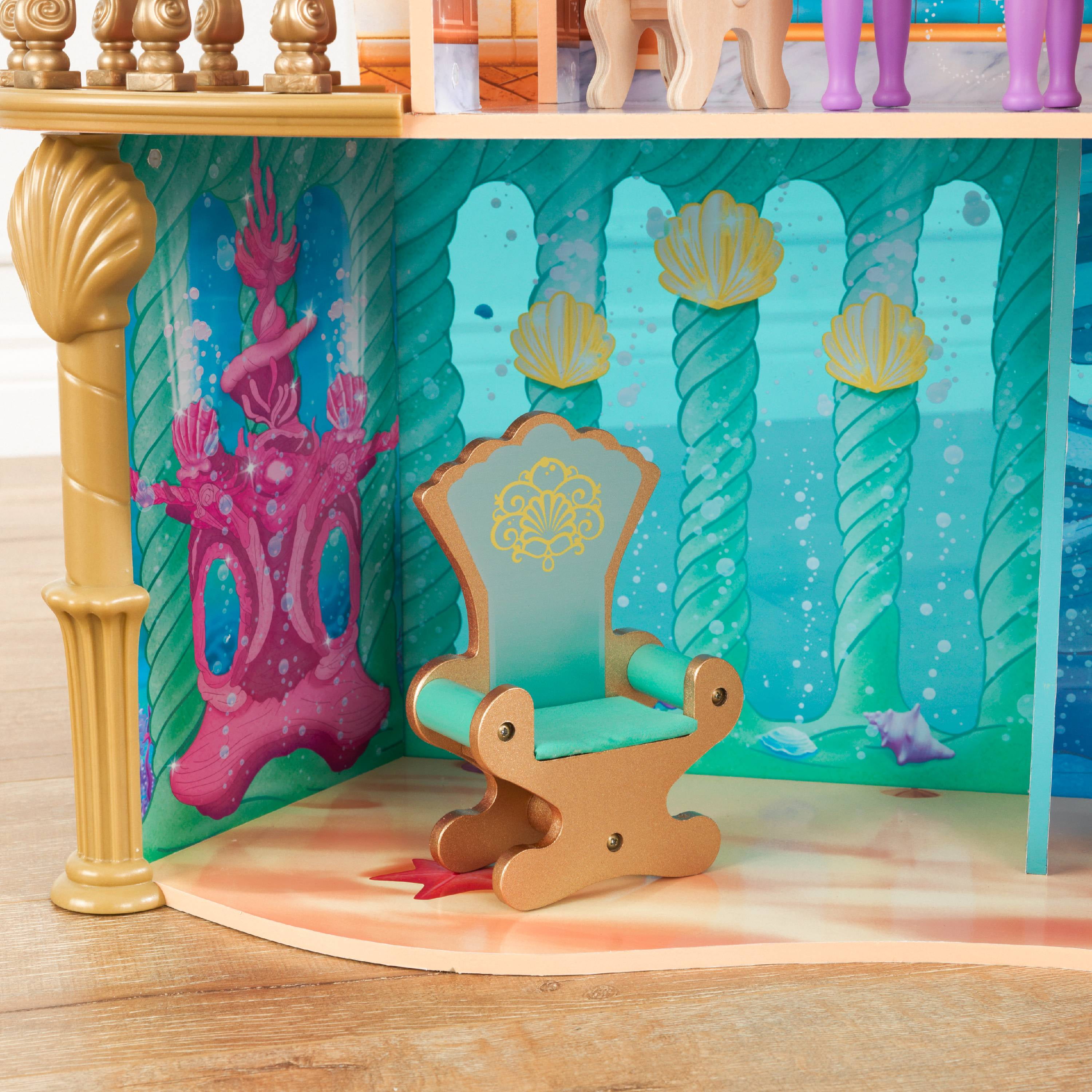 kidkraft disney princess ariel land to sea castle dollhouse