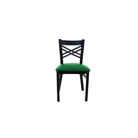 JMC Furniture JMCXCHBVSGRN X Series Chair, Supports Up to 300 lbs, 18 in. Seat Height, Green Seat, Black Back & Base