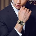 thumbnail image 3 of WIFKLSIIPG Men's Watch Business Wear Watch Casual Stainless Steel Night Light Men's Two Color Watch, 3 of 5