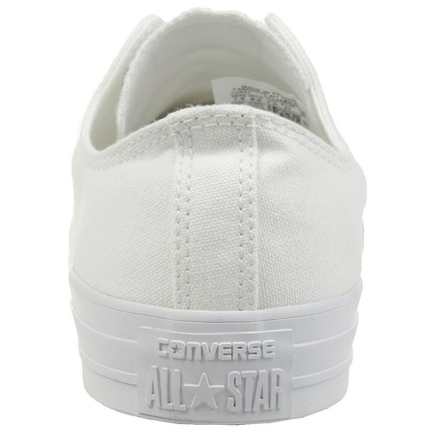 Converse Unisex Chuck Taylor All Star Ox Low Top Classic WHITE WHITE CANVAS Sneakers Men 7.5 Women 9.5 Walmart