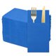 thumbnail image 1 of 50 Pcs Servilletas Desechables con Sensación de Lino y Bolsillos para Cubiertos Incorporados, Servilletas de Papel para Cuchillo y Tenedor Azules, 1 of 6