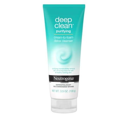 Neutrogena Deep Clean Purifying Cream-to-Foam Facial Cleanser, 3.5 oz