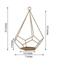 thumbnail image 2 of BalsaCircle 2 Pieces 9" Gold Geometric Pentagon Hanging Candle Holders Party Centerpieces, 2 of 8