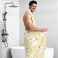thumbnail image 5 of Colevkie Men's 2 Pcs Cats Theme Shower Skirt & Bath Towel Set Soft and Absorbent Bath Wrap Set Polyester Quick Drying for Home Spa Sauna Beach, 5 of 7