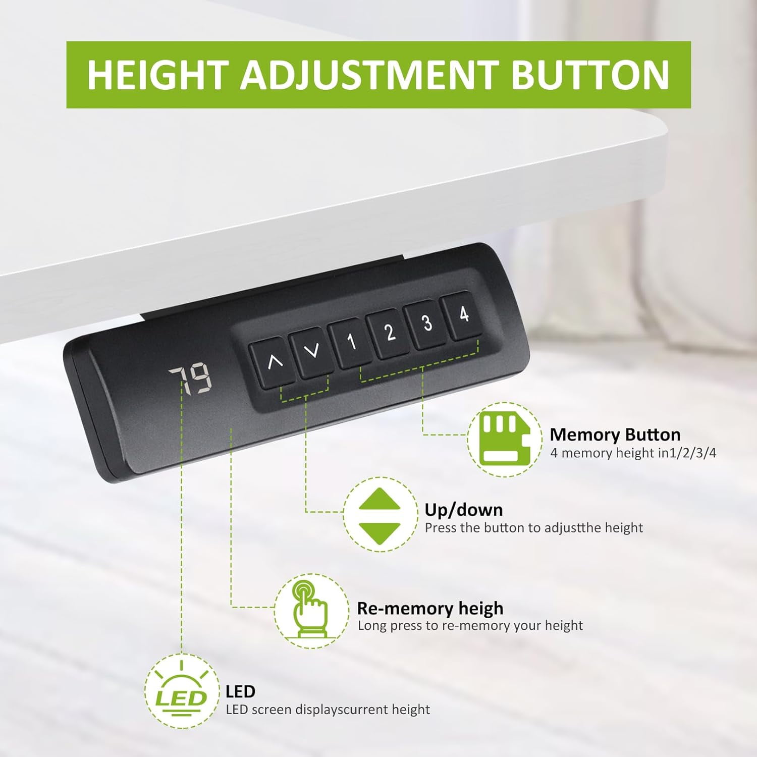 Adnoom 63″X24″ Electric Standing Desk, Metal Frame Height Adjustable Standing Desk Converter w/Large Mouse Pad, Sit Stand Computer Desk Home Office Desk with Lockable Wheels