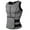 Single Wide Waistband - Gray, variant on QRIC Neoprene Sauna Suit Corset for Men Waist Trainer Shapewear Vest Zipper Body Shaper with Adjustable Workout Trimmer