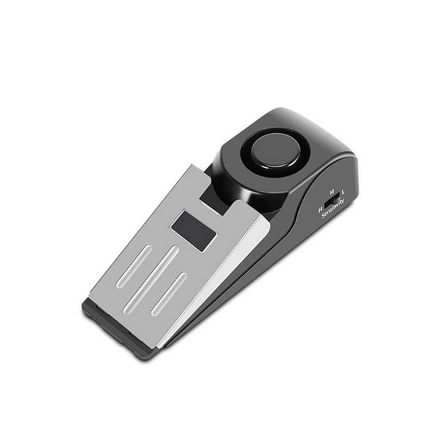 Alarma de seguridad Tope de puerta Alarma de seguridad 120DB Cerradura de puerta portátil para viajar Casa Apartamento Tope de puerta Herramientas de seguridad Alerta de entrada Alarma de parada de pu Abanopi Alarma de seguridad