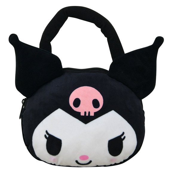  Kuromi Plush Head Shaped Plush hand bag with Hangtag