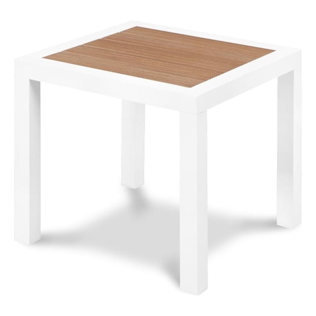 Meridian Furniture Nizuc Table d'Appoint de Patio Extérieur en Bois Brun
