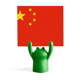 thumbnail image 1 of China National Flag Asia país Estante de notas, estante de ranas de animales de dibujos animados, 1 of 3