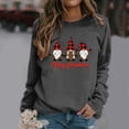 thumbnail image 2 of IWRICH Merry Christmas Sweatshirt for Women Crewneck Santa Long Sleeve Shirt Xmas Casual Holiday Party Pullover Tops Dark Gray XXL, 2 of 5
