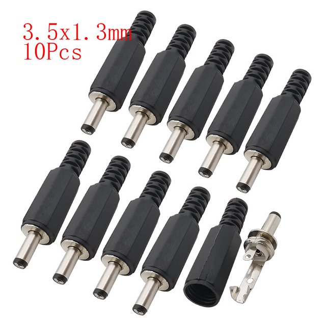 10 Uds. Conectores de CC 5,5x2,1mm 3,5x1,3mm enchufe de alimentación de CC macho hembra tuerca de enchufe montaje en Panel conector adaptador de corriente CC 5,5*2,1 Tan Jianjun unisex