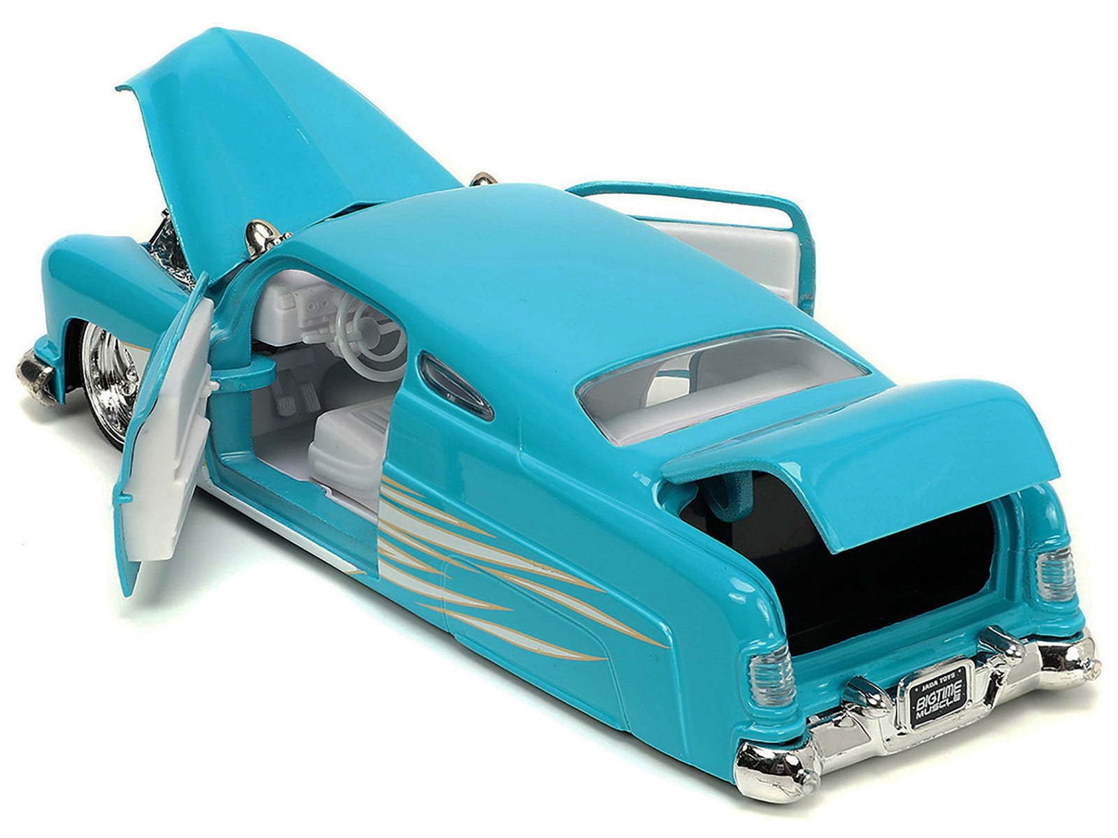 Jada 1951 Mercury Coupe Light Blue with White Flame Graphics