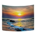 thumbnail image 2 of ABPHQTO Colorido atardecer sobre el mar Tapiz Decoración para colgar en la pared Decoración para el hogar Sala de estar Dormitorio 150x225 cm, 2 of 4