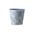 thumbnail image 1 of Matsuzay Maceta de cerámica para flores, maceta redonda para interior y exterior, diseño en relieve, orquídea, hogar, jardín, decoración con sentido Jardín y Patio Azul Matsuzay HA084187-04, 1 of 6
