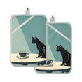 thumbnail image 7 of Yayeee Pot Holders Kitchen Heat Resistant with Pocket 7"x9.8" Cotton Oven Cooking Hot Pads, Black Cat, 7 of 7