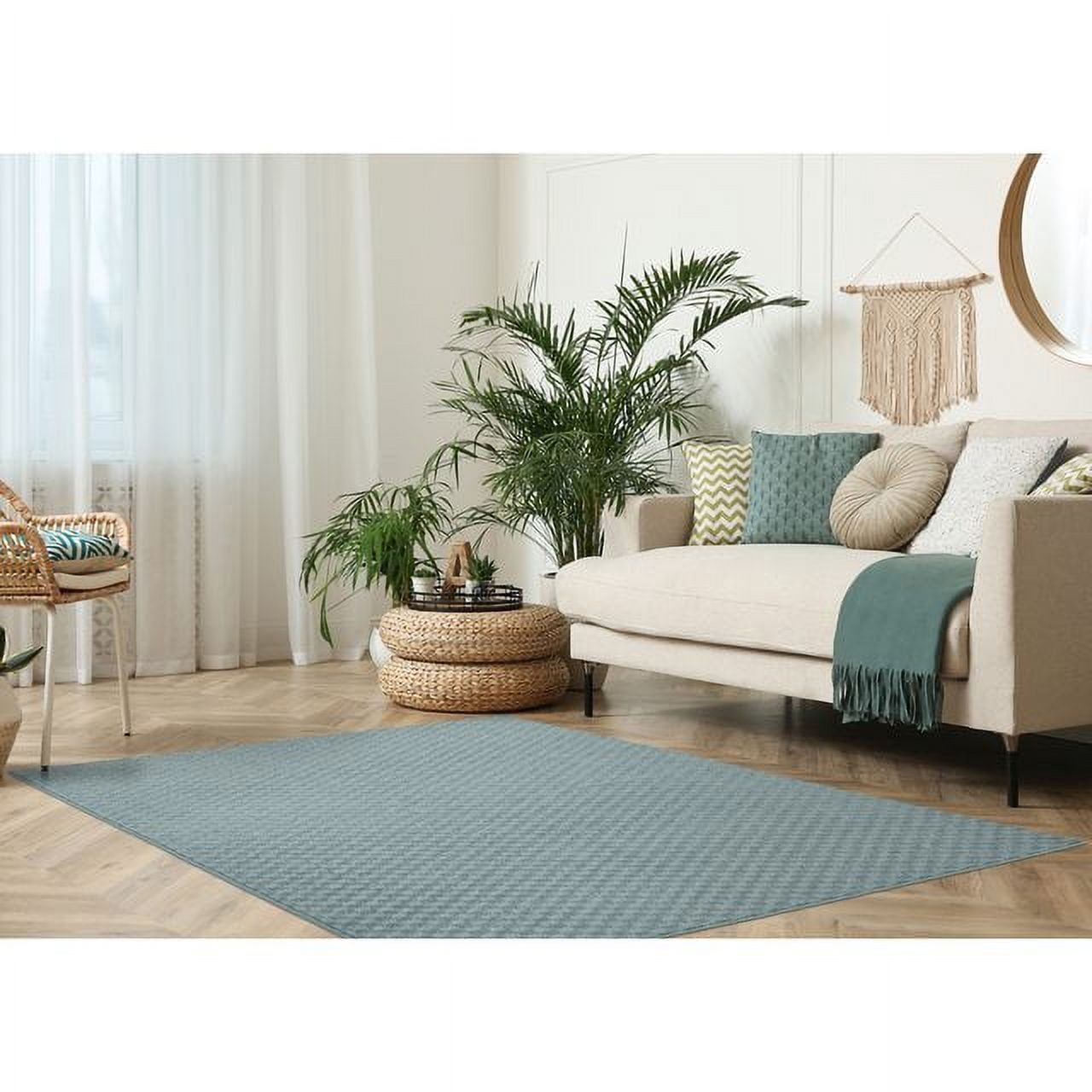 Garland Rug Medallion Sea Foam Square Indoor Area Rug, 12' x 12'
