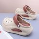 thumbnail image 1 of Zapatos de mujer con agujeros gruesos de 6 cm, moda encantadora, zapatos de verano 2024 con suela que aumenta la altura, sandalias de playa antideslizantes de EVA, zapatos de jardín, 1 of 3