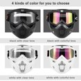 thumbnail image 4 of Graflsoa Detachable Motorcycle Goggles with Breathable Face Mask for Open Face Helmets - Windproof, Dustproof, and Anti-Glare Protection for Motocross, Skiing, and Snowboarding., 4 of 7