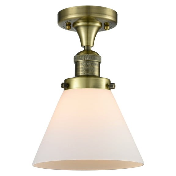 Innovations Lighting 517-1Ch / Large Cone 1 Light 8" Wide Semi-Flush Ceiling Fixture -