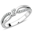 thumbnail image 1 of Bague pour Femmes en Acier Inoxydable Poli avec AAA Grade CZ en Transparent - Taille 5, 1 of 1