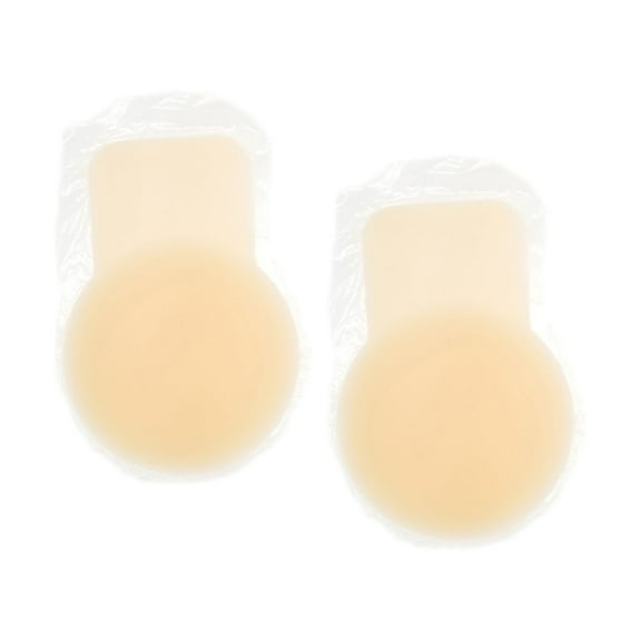 TELOLY Fullness 4.5" Beige Round Adhesive Silicone Reusable Nipple Cover