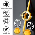 thumbnail image 4 of HLONK 12Pcs PVC Thread Maker Tool Kit Pipe Threader Plumbing Manual Hand Tool with 1/2NPT 3/4 Inch 1 Inch Die Wear Resistant P, 4 of 9