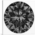 thumbnail image 1 of ARTCANVAS Black Round Brilliant Cut Diamond Jewel Canvas Art Print - Size: 26" x 26" (1.50" Deep), 1 of 9