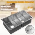 thumbnail image 2 of 304 Stainless Steel Kitchen Sink Double Bowl 30x17" Undermount Top Mount Basin, 2 of 9