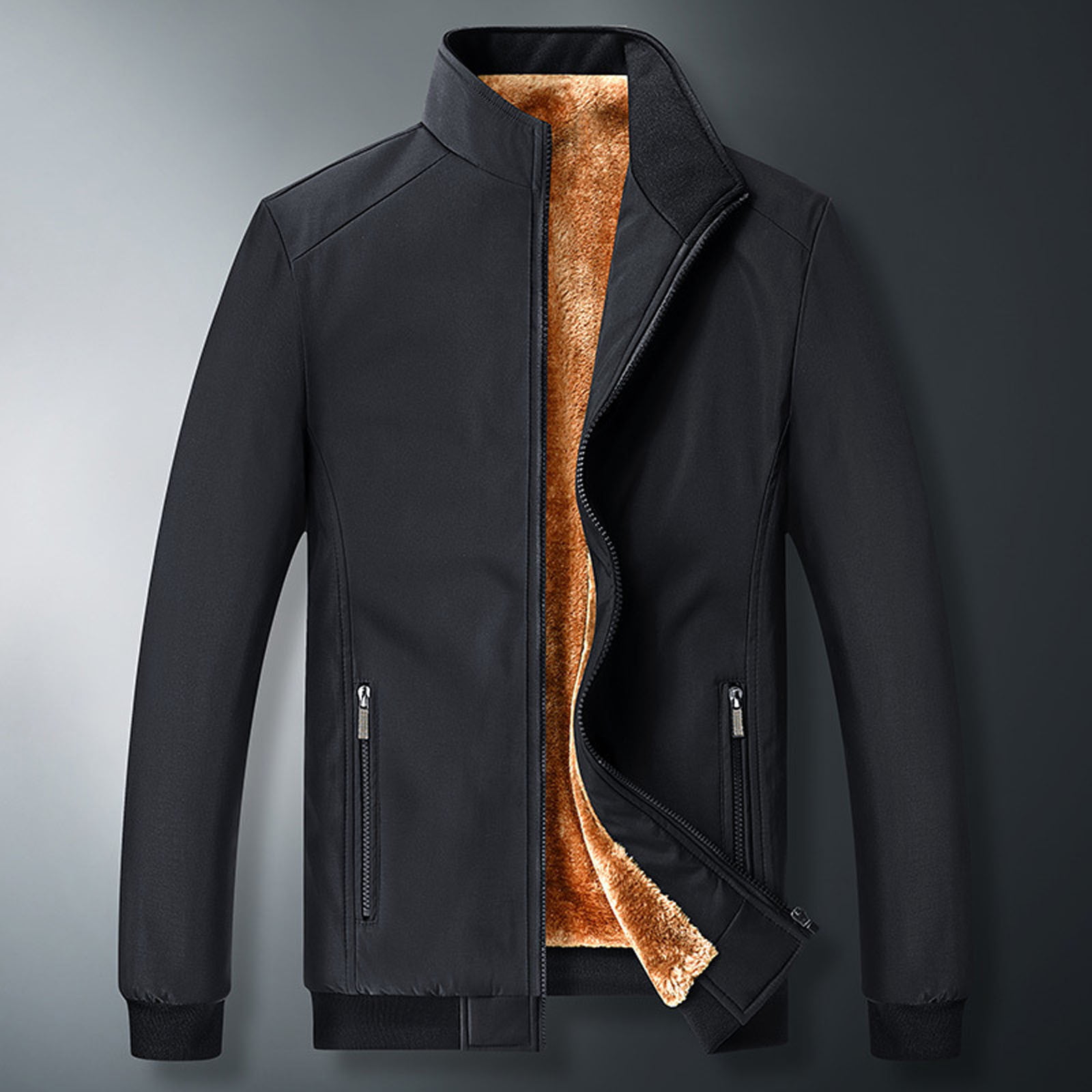 Jacket Mens Mens Winter Coats New New TrendsLeisure Men's Fleece Long  Sleeve Hoodless Leisure Outwear Jean Jacket on Sales Black,M - Walmart.com